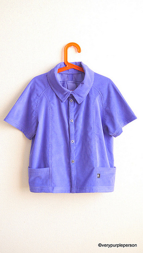 Indigo blue corduroy shirt