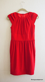 Red silk dress (Simplicity 2281)