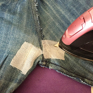 Mending jeans