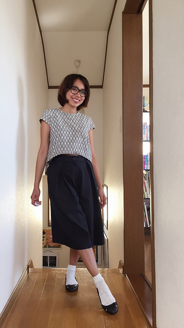 Cropped top and culottes