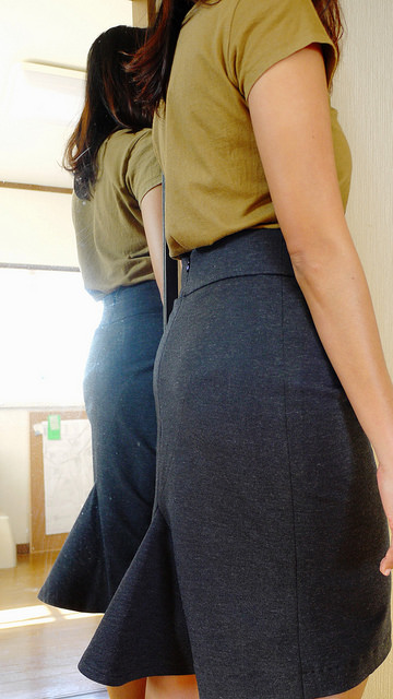 Burdastyle stretch skirt with godet